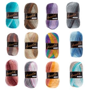 Angela Flerfarvet Garn Med Mohair Fra Lammy Yarn