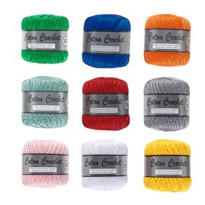 Tunn Merceriserad Bomullsgarn Coton Crochet Lammy Yarn