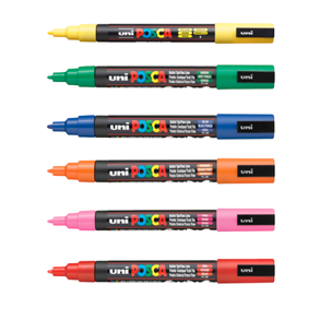 Posca Tus Til Maling på Stof & Sten -  0,9 - 1,3 mm