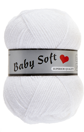 Baby Soft Yarn Lammy - Blødt Baby Garn Fv 005 Hvid