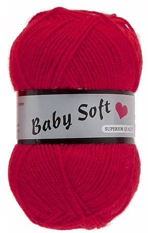 Baby Soft Yarn Lammy - Blødt Baby Garn Fv 043 Rød