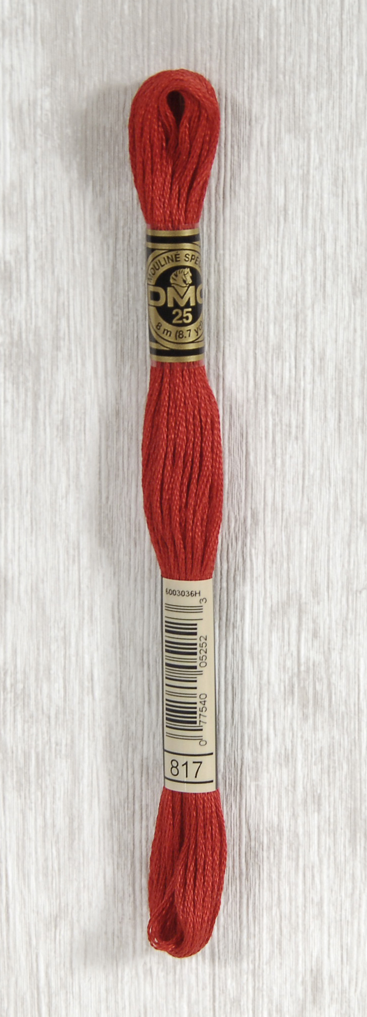 DMC Mouliné Spécial 25 Broderigarn - Farve 817 billede