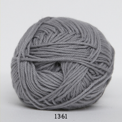 Cotton nr. 8/4 - Bomuldsgarn til hækling - fv 1361 Grå