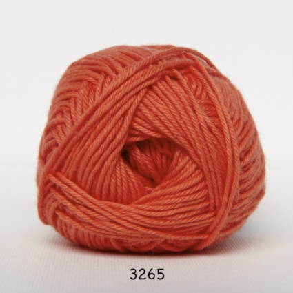 Cotton nr. 8/4 - Bomuldsgarn til hækling - fv 3265 Koral
