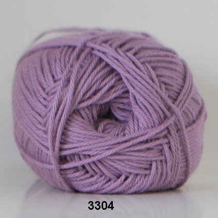 Cotton nr. 8/4 - Bomuldsgarn til hækling - fv 3304 Lavendel