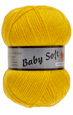 Baby Soft Yarn Lammy - Blødt Baby Garn Fv 371 Gul