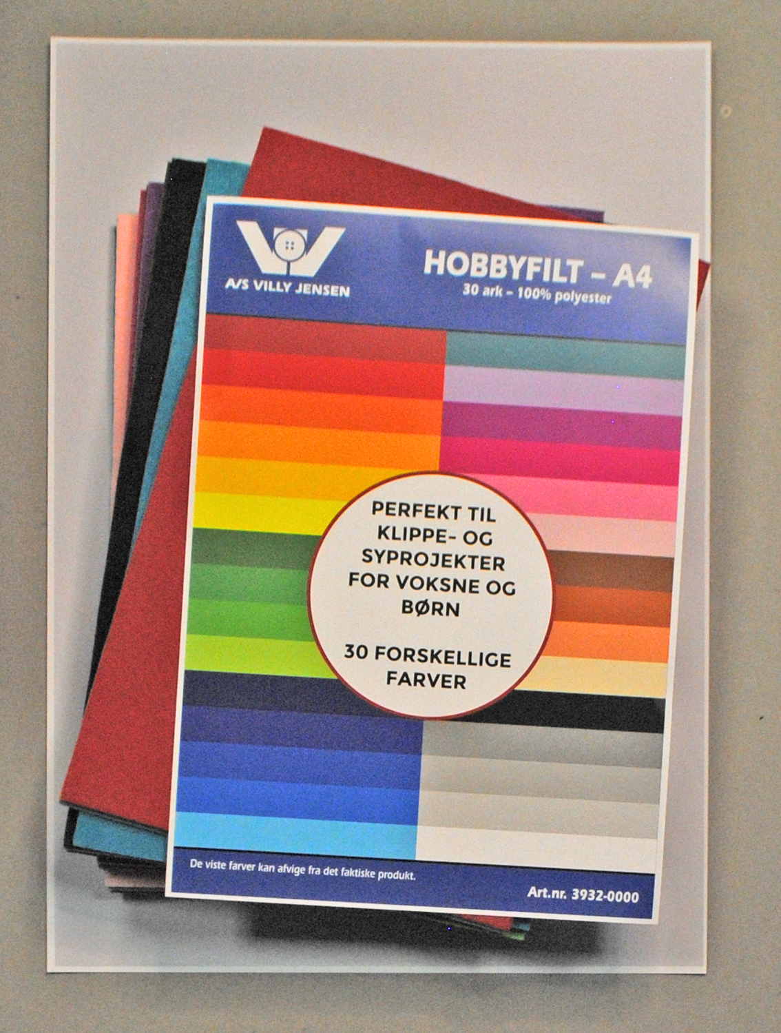 5: Hobbyfilt - A4 30 Ark Forskellige Farver 3932-0000