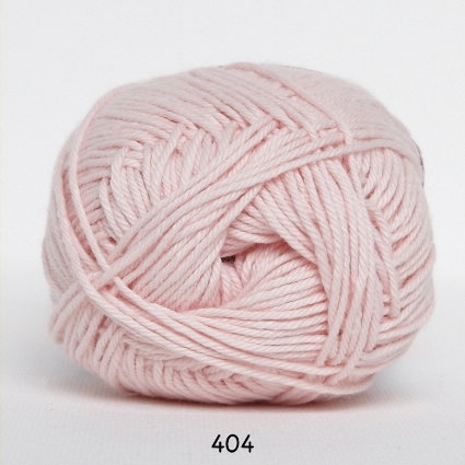 Cotton nr. 8/4 - Bomuldsgarn til hækling -  fv 404 Sart Lyserød