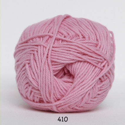 Cotton nr. 8/4 - Bomuldsgarn til hækling - fv 410 Baby Lyserød