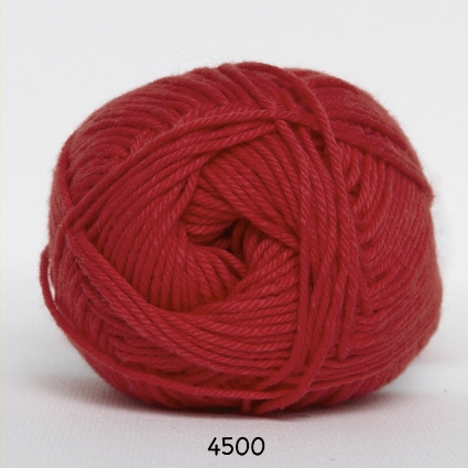 Cotton nr. 8/4 - Bomuldsgarn til hækling -  fv 4500 Rød