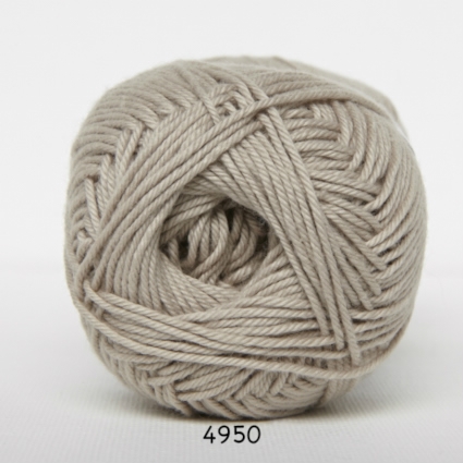Cotton nr. 8/4 - Bomuldsgarn til hækling - fv 4950 Mørk Beige
