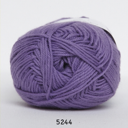 Cotton nr. 8/4 - Bomuldsgarn til hækling - fv 5244 Mørk Lavendel