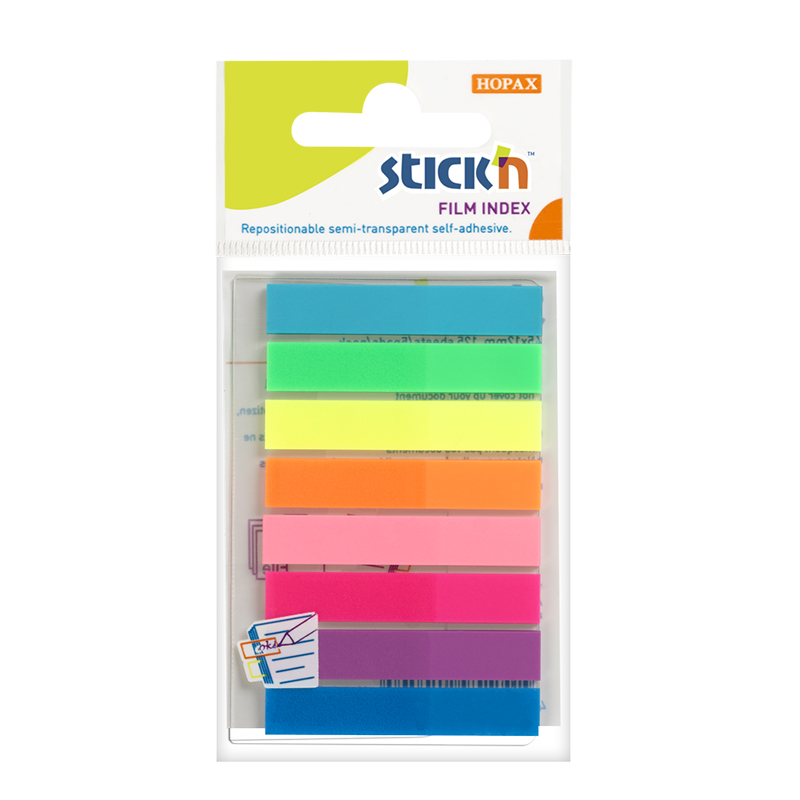Se Indexfaner Stick'n Smal 8 Farver hos Vivi´s Butik
