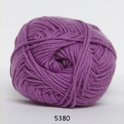 Cotton nr. 8/4 - Bomuldsgarn til hækling -  fv 5380 Rød Lilla