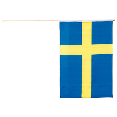 Svensk flag nylon 40 x 30 cm 1 stk