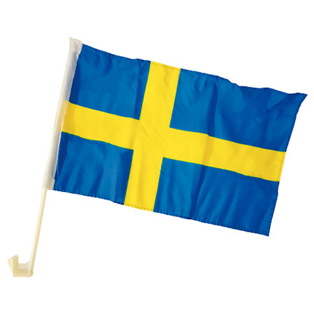 Svensk bil flag nylon 2 stk