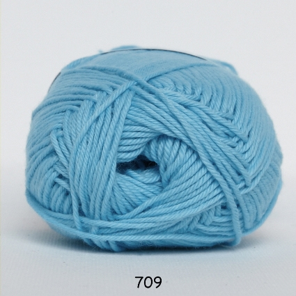 Cotton nr. 8/4 - Bomuldsgarn til hækling - fv 709 Lus Turkis