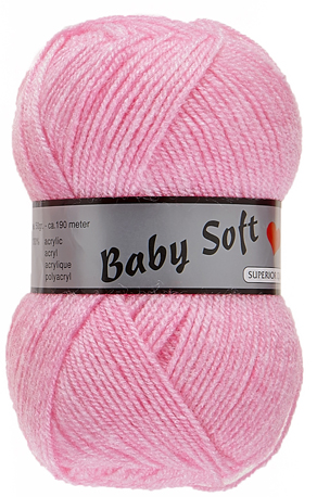 Baby Soft Yarn Lammy - Blødt Baby Garn Fv 712 Lyserød