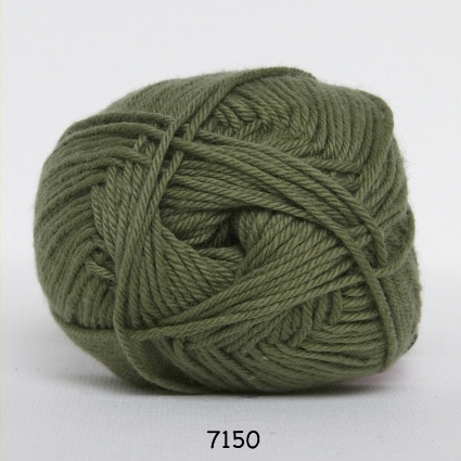 Cotton nr. 8/4 - Bomuldsgarn til hækling -  fv 7150 Jagt Grøn