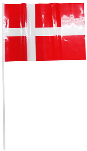 Flag på pind DK A4 10 stk Plastflag