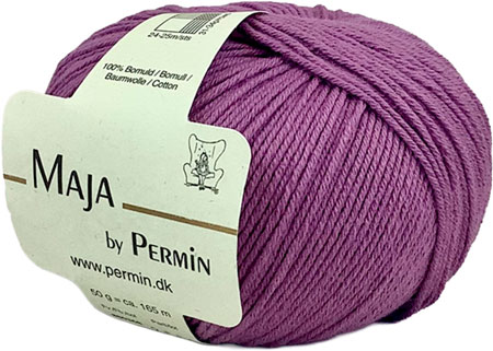 Maja Permin - 100% Bomuldsgarn Fv 880368 Mulberry