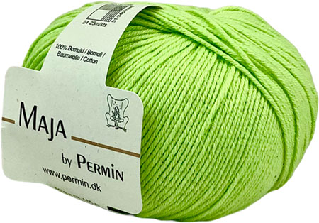Maja Permin - 100% Bomuldsgarn Fv 880369 Acid Lime