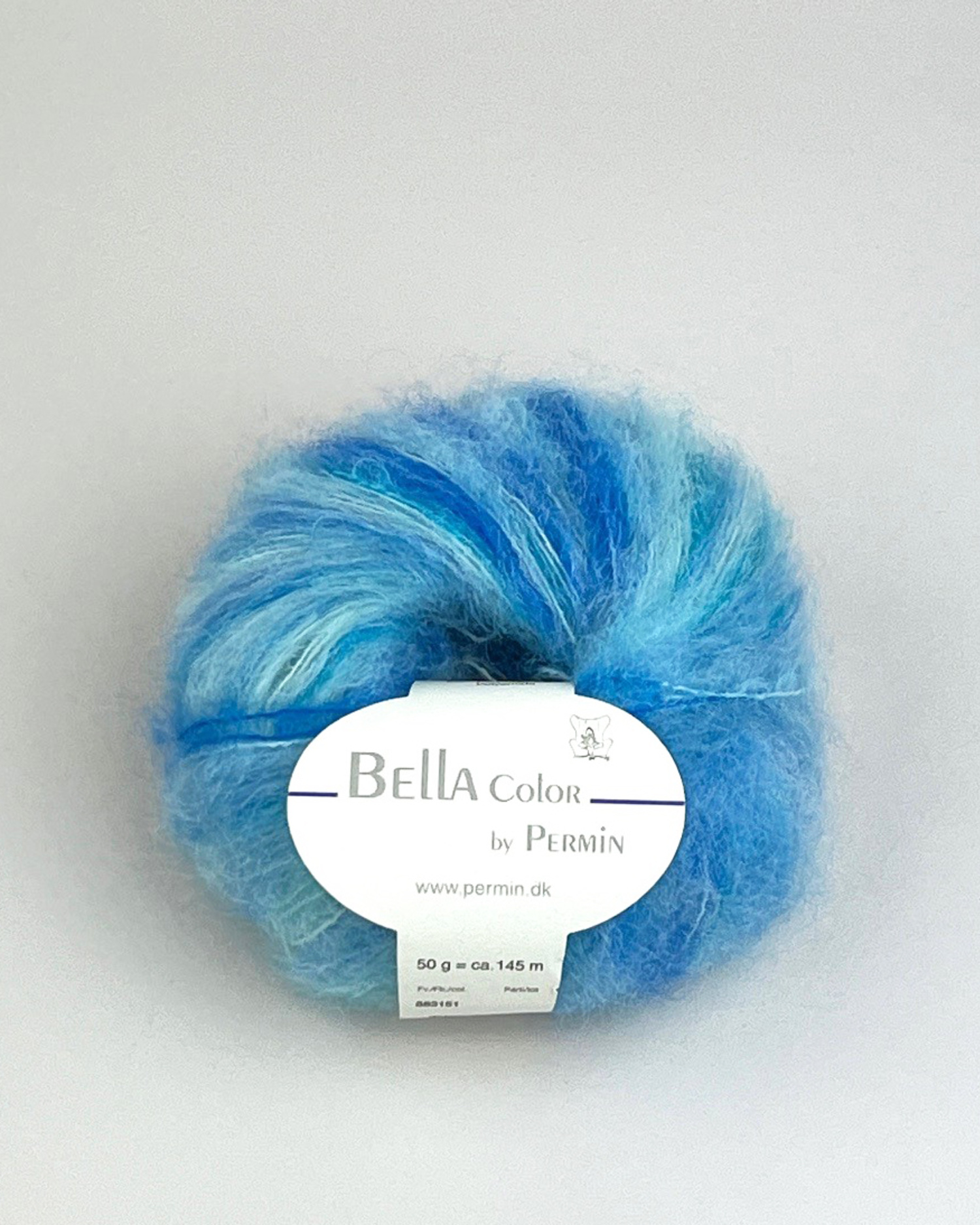 product-Bella Permin garn - Mohairgarn med uldgarn & polyamid - fv 883192 Himmel og hav