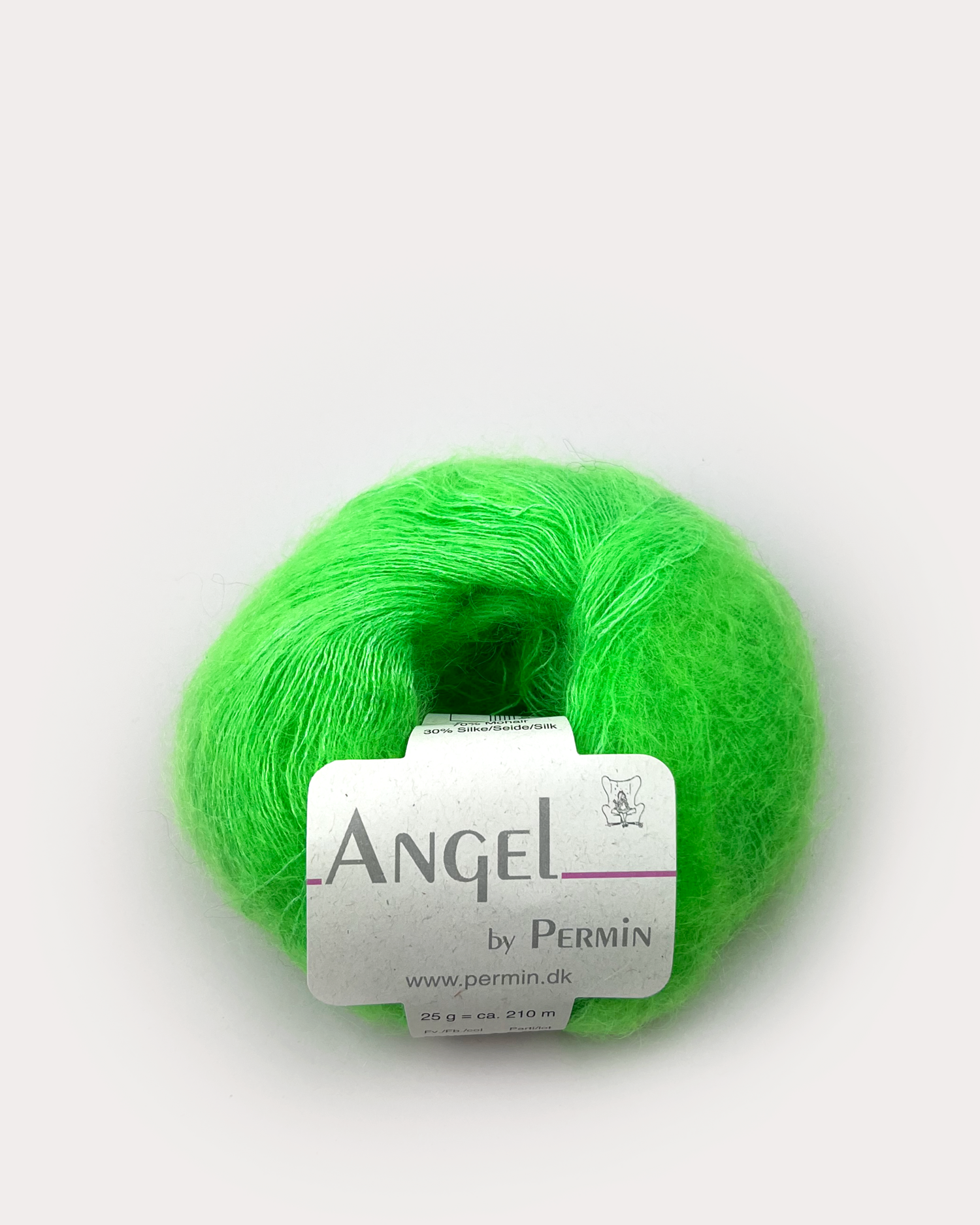 product-Angel Permin - Mohair og silkegarn -  884136 Neon grøn