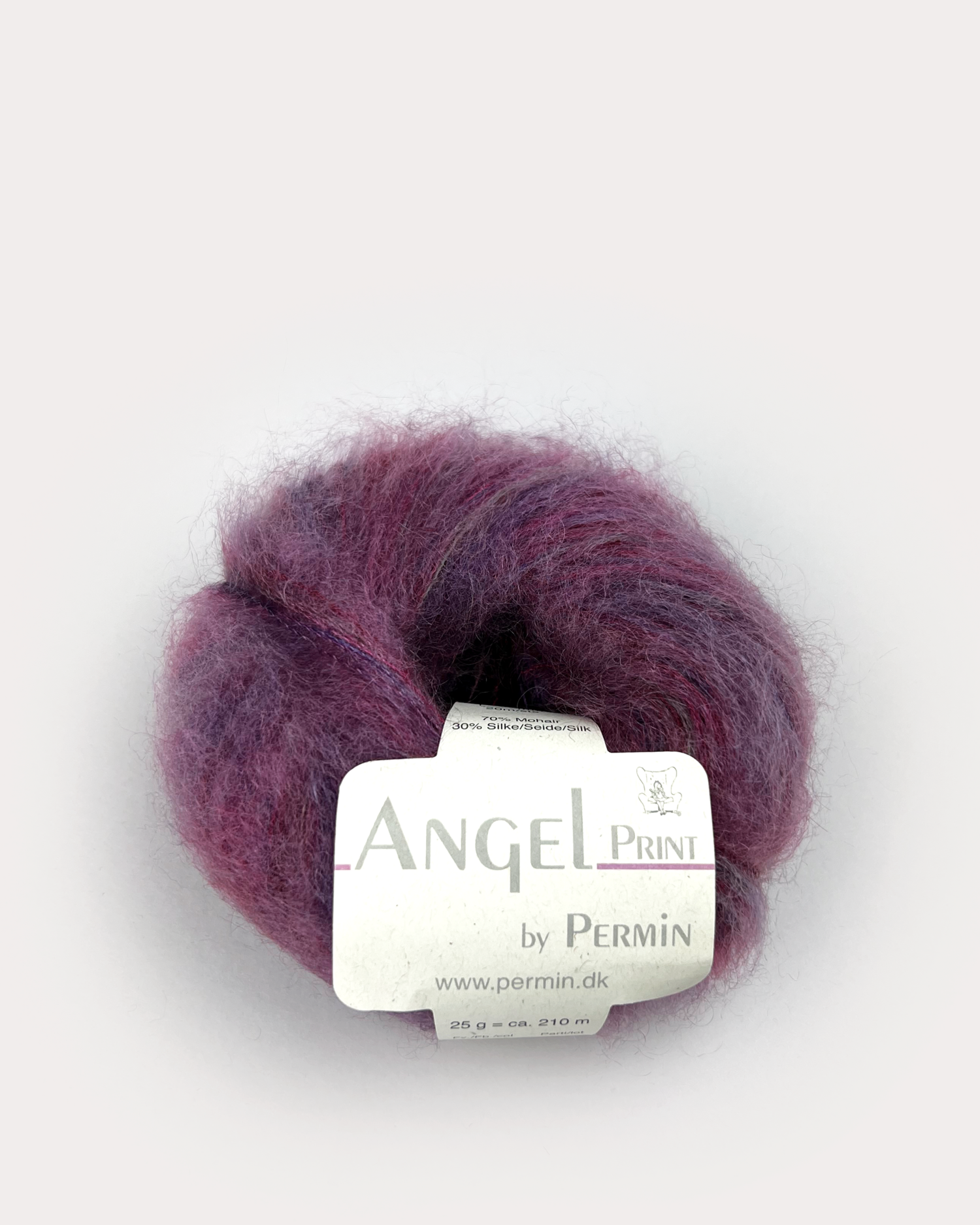 product-Angel Permin - Mohair og silkegarn -  884764 Print Lilla toner