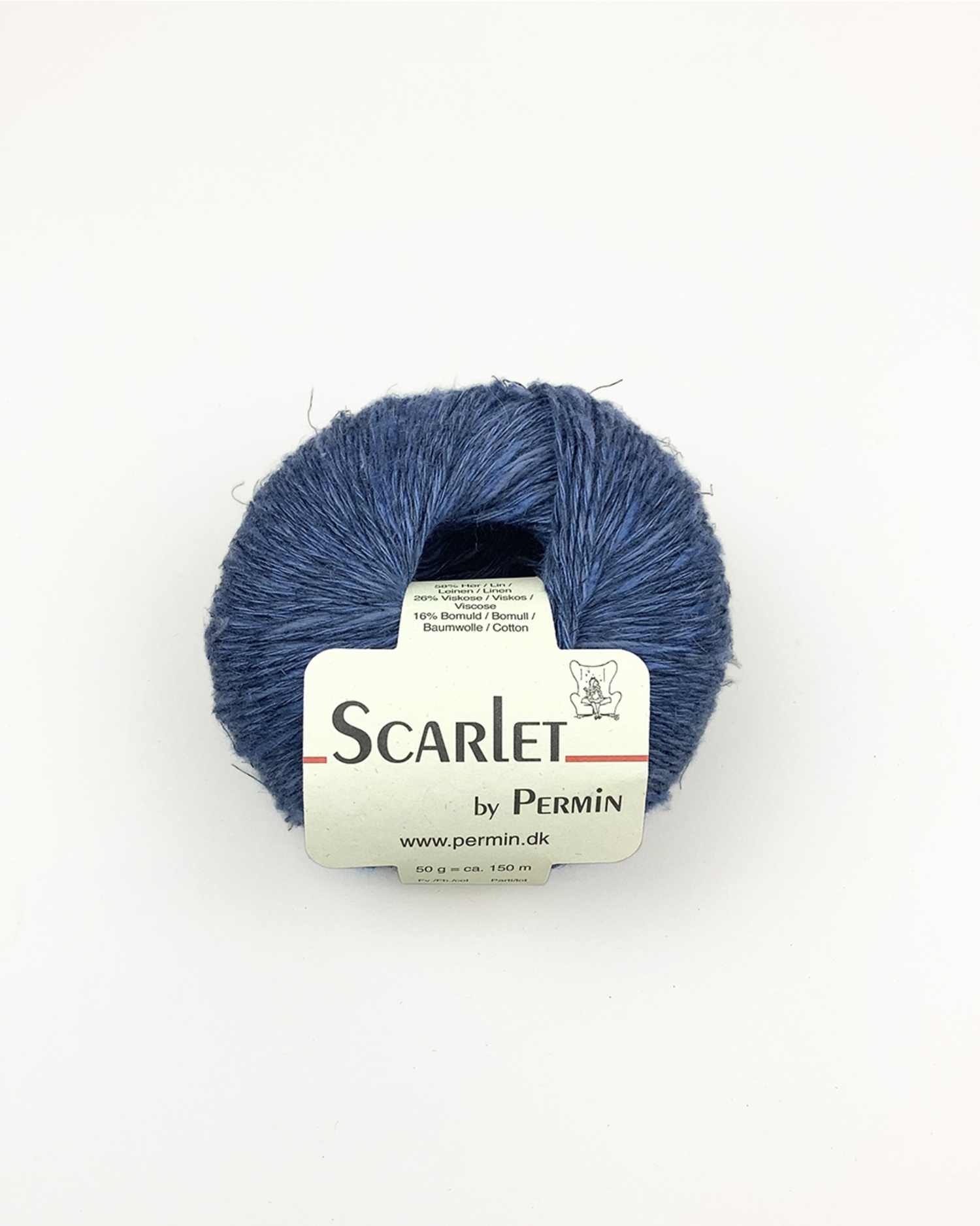 Scarlet Permin Hør garn fv 888020 Blue