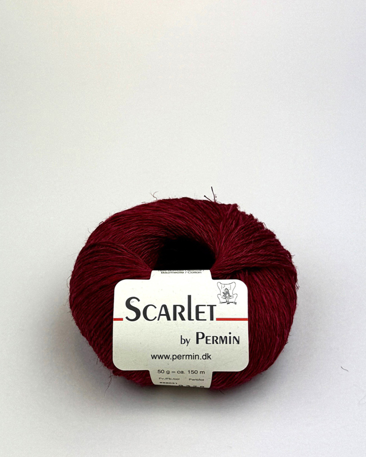 Scarlet Permin Hør garn fv 888051 Vinrød