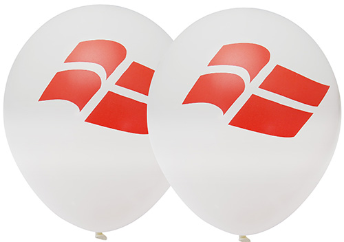 Balloner med Dannebrog Hvid Printet Flag 8901501 6 stk