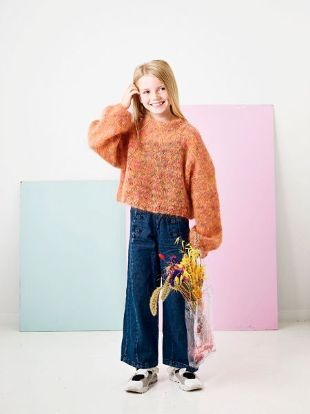 Billede af Strikkekit - Bred sweater til piger - 893151 Strikkekit - Bred sweater til pige str 10-12 år