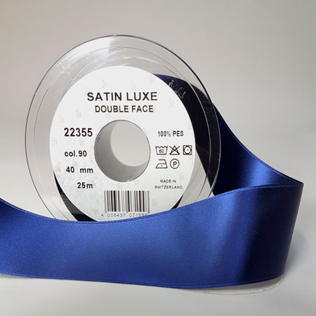 Billede af Satin bånd - Marine Blå satin bånd - nr 90 6 mm