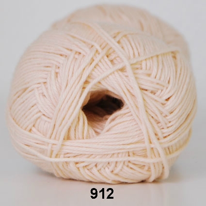 Cotton nr. 8/4 - Bomuldsgarn til hækling -  fv 915 Hudfarve