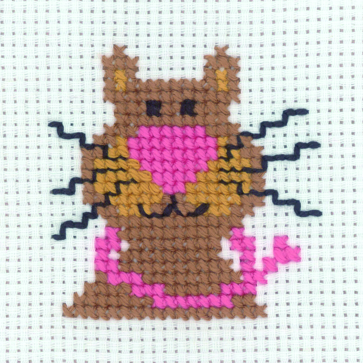 Broderi – Tælle broderi til børn – 14-9337 med Kat