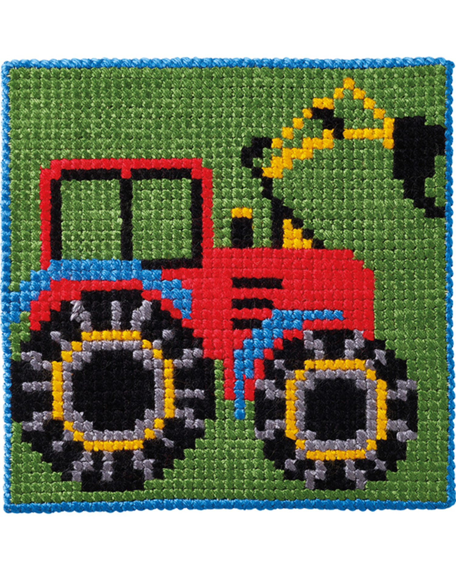 Permin Broderi Påtegnet Broderikit Til Børn Med Rød Traktor 9414