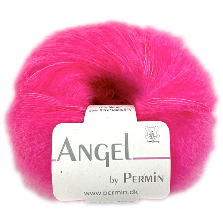 Se Angel Permin - Mohair og silkegarn - 884135 Pink hos Vivi´s Butik