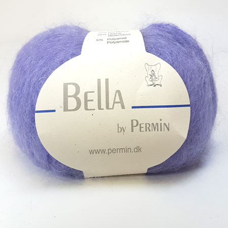 Bella Permin Garn - Mohairgarn Med Uldgarn & Polyamid - Fv 883254 Lys Lilla