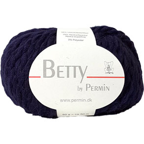 Billede af Betty By Permin - Tykt uld og alpaka garn - Fv 889408 Mørk Blå