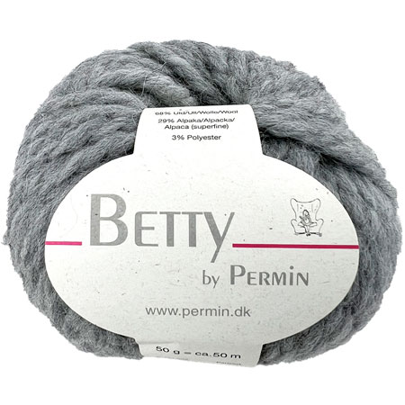 Billede af Betty By Permin - Tykt uld og alpaka garn - Fv 889411 Lysegrå