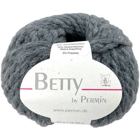 Billede af Betty By Permin - Tykt uld og alpaka garn - Fv 889412 Mellemgrå