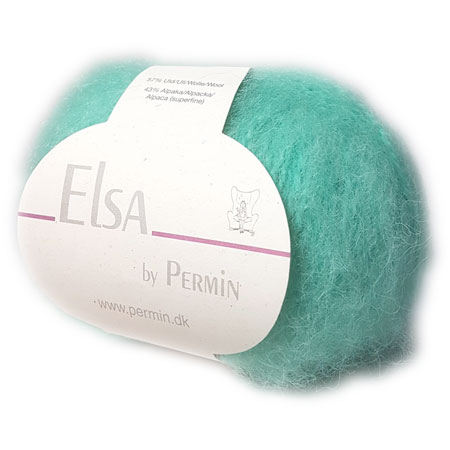 Billede af Elsa By Permin - Alpaca uld & Børstet Uldgarn - Fv 880711 Pastel Grøn