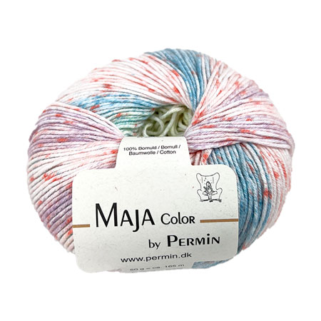 Maja Permin - Flerfarvet Bomuldsgarn - 881325 Sarte pasteller