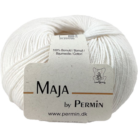Maja Permin - 100% Bomuldsgarn Fv 880362 Off White