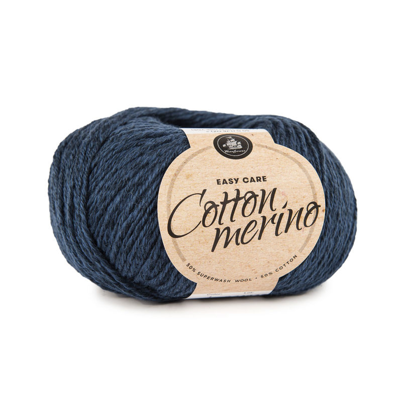 Mayflower Cotton Merino - Merinould & Bomuldsgarn - Fv 001 Midnatsblå