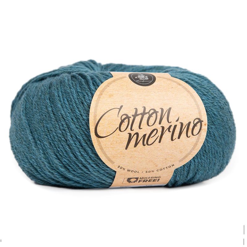 Mayflower Cotton Merino - Merinould & Bomuldsgarn - Fv 021 Blå Koral
