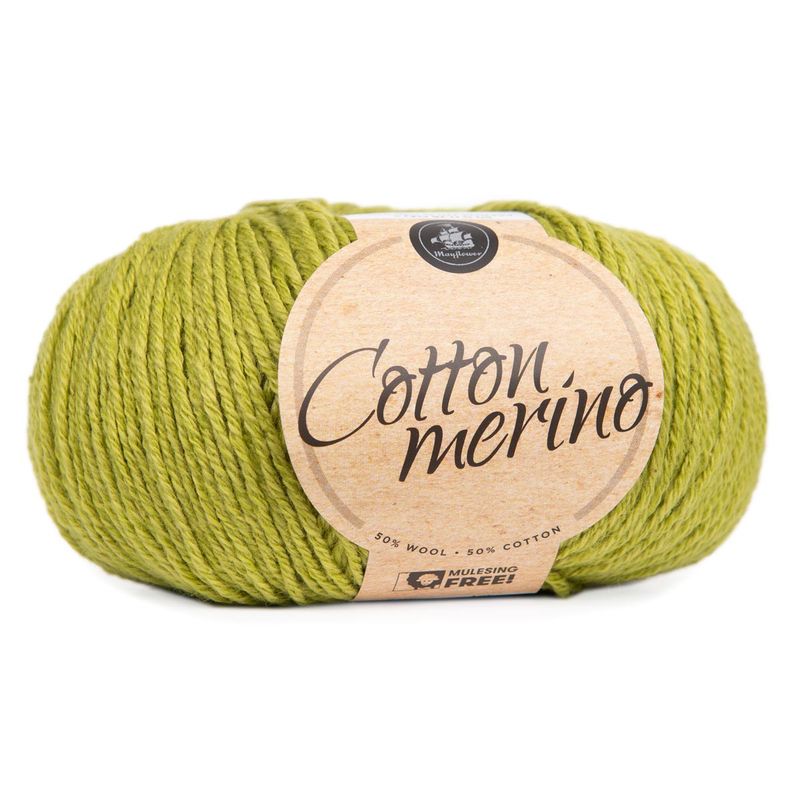Mayflower Cotton Merino - Merinould & Bomuldsgarn - Fv 025 Mørk Citron