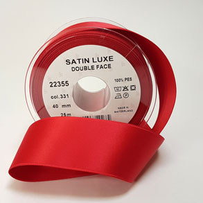 Billede af Satin bånd - Rød satin bånd - nr 331 6 mm