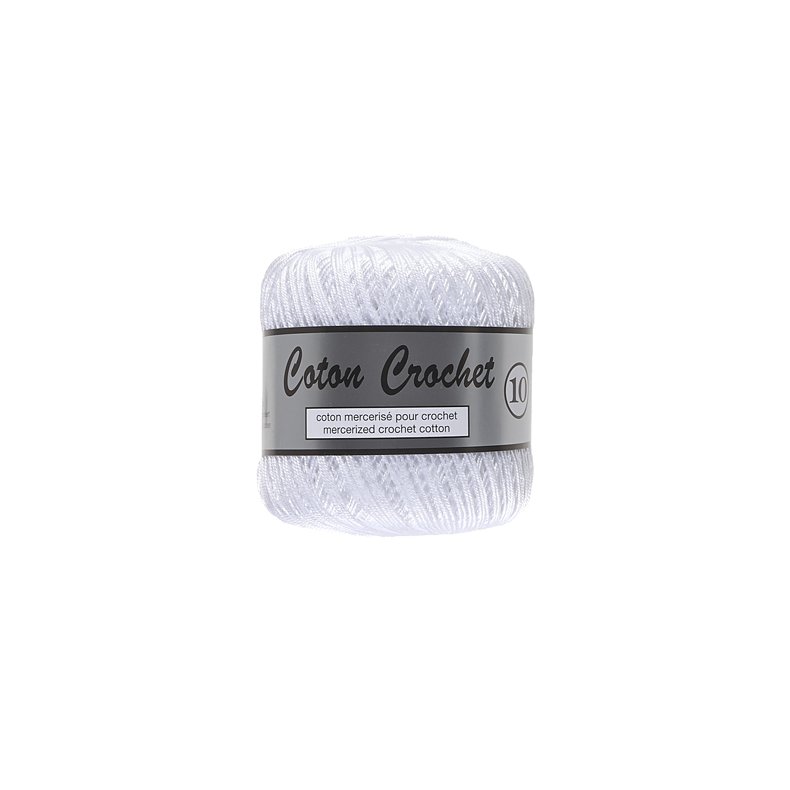 Merceriserat Bomullsgarn Coton Crochet Lammy Yarn Fv 005 Vit